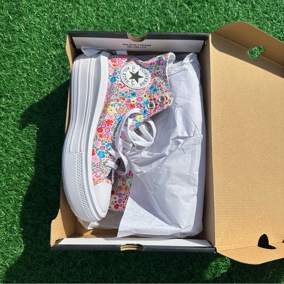 Converse Chuck Taylor All Star Move Hi Mini Flowers - Picture 7 of 14